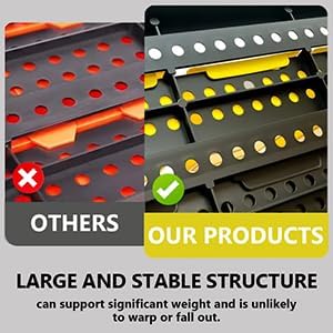 Wall Mounted Storage Bins, Nut and Bolt Organizer, Plastic Bolt Bin, Screw Organizer, Storage Bins for Garage (RED+BLUE+BLACK, EXTRA LARGE(90PCS))