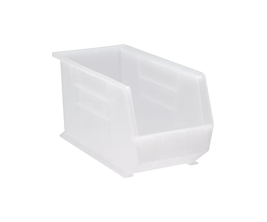 QUANTUM STORAGE SYSTEMS K-QUS265CL-2 2-Pack Ultra-Stack and Hang Bins, 18" x 8-1/4" x 9", Clear