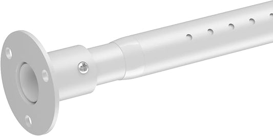 Closet Rod,17 to 27 Inch Adjustable Closet Rods for Hanging Clothes Heavy Duty Closet Hanging Rod White Closet Poles for Wardrobes,Bathroom,Windows