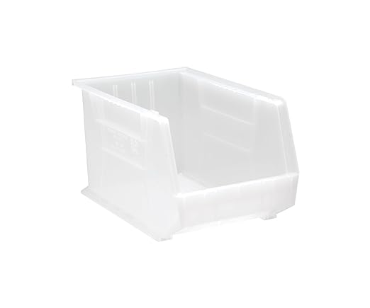 QUANTUM STORAGE SYSTEMS K-QUS260CL-2 2-Pack Ultra-Stack and Hang Bins, 18 inch x 11 inch x 10 inch, Clear