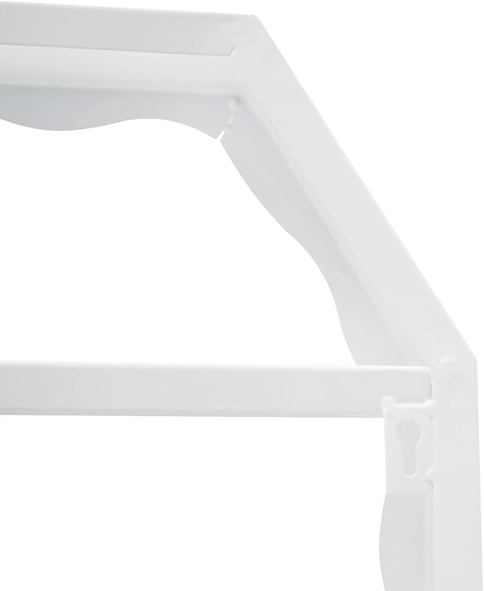 Wall-Mounted Nail Polish Storage Racks, 3PCS Multi-Tiers Metal Cosmetic Display Rack Lipstick Perfume Display Rack with 1 Middle Rack & 2 Side Racks for Spa Nail Salon Shop (White)