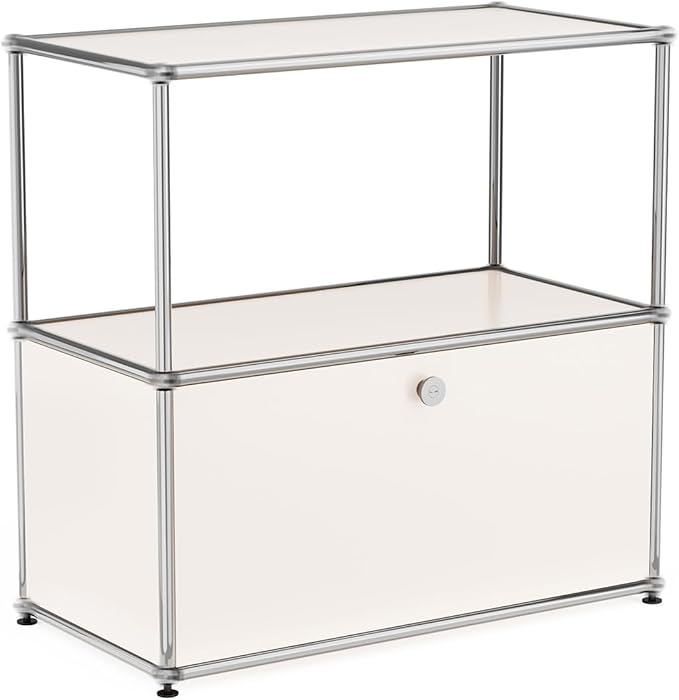Modern Storage Cabinet Pantry Cabinet Versatile Free-Standing Organizer for Kitchen, Home, Office, Garage (White, D-15 D x 30" W x 26" H (1 Door))