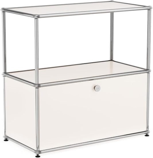 Modern Storage Cabinet Pantry Cabinet Versatile Free-Standing Organizer for Kitchen, Home, Office, Garage (White, D-15 D x 30" W x 26" H (1 Door))