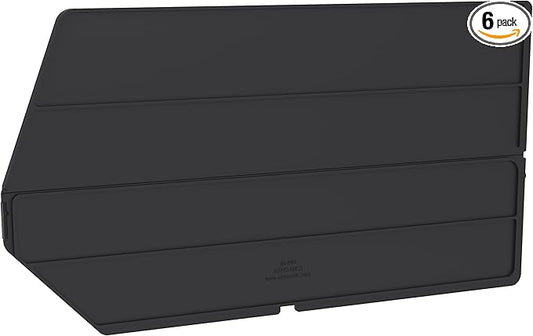 Akro-Mils 40260 Plastic Length Dividers for AkroBins Stackable Storage Bins Model 30260, Custom Storage Inserts for Tools, Crafts & Supplies, 6-Pack, Black