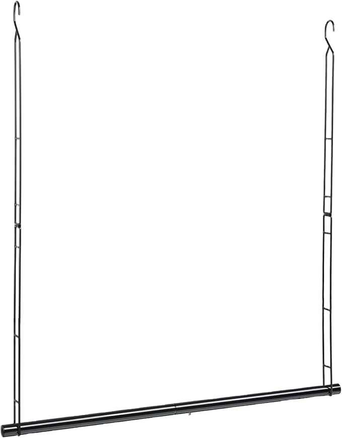 Hanging Closet Rod 31.89in Adjustable Height, Closet Extender Hanging Bar for Closet Rod Heavy Duty Closet Organizer, Black