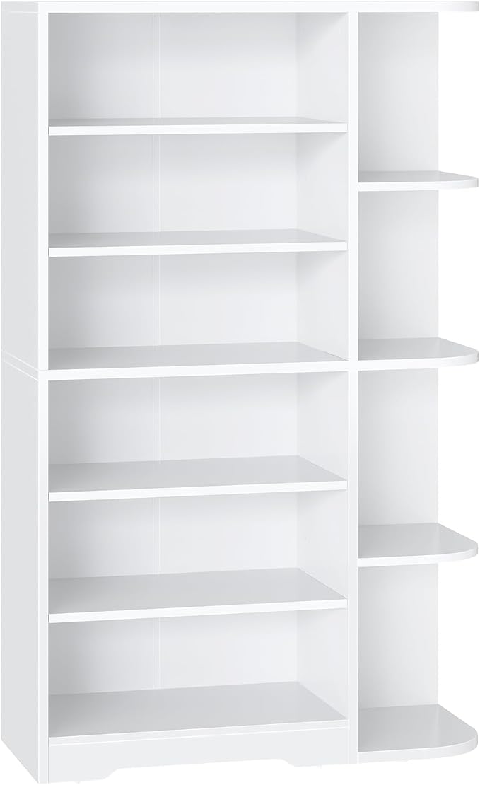 YATINEY Tall Shoe Rack, Multifunctional Shoe Cabinet with Open Storage, Entryway Shoe Organizer for Closet, 7-Tier Wooden Shoe Storage Closet with Adjustable Shelves, White SC02WT