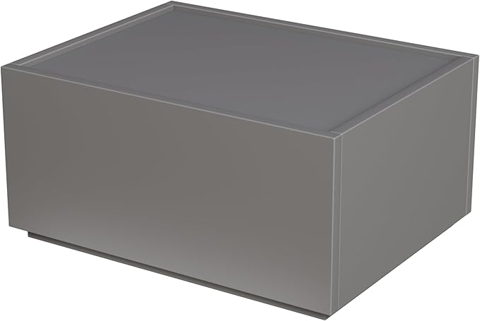 Svimi Modular Stackable Drawers, Modern Nightstand Modular Storage Bins - Storage Cabinet, Bedside Table, Sofa End Table for Living Room Hallway Entryway Grey Small Set 1