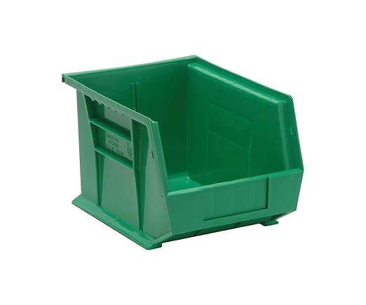 QUANTUM STORAGE SYSTEMS K-QUS239GN-4 4-Pack Ultra-Stack and Hang Bins, 10-3/4" x 8-1/4" x 7", Green