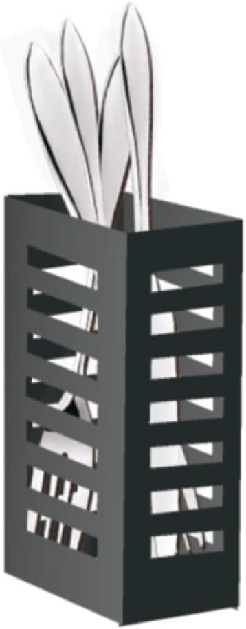 PUSDON Over Sink Dish Drying Rack Parts - Cutlery Silverware Utensil Holder, Black
