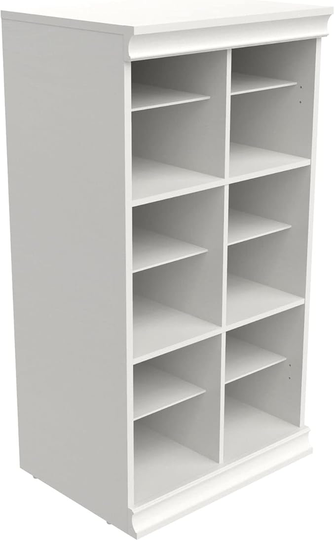 ClosetMaid Modular Storage Collection - 3 Shelf Unit, White, 40.29 H x 21.39 W x 15.91 D & 12 Shelf Divided Unit, White