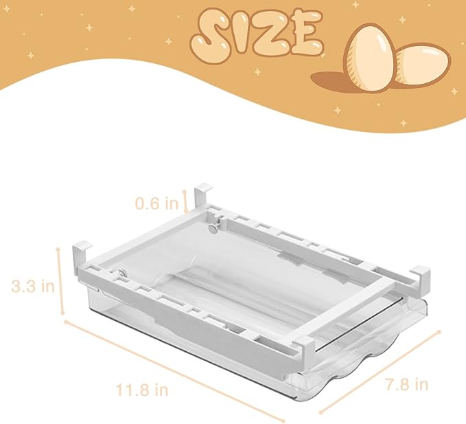 Egg Holder For Refrigerator，Mini Fridge Drawer Organizer Egg Storage Bin Clear Egg Tray Clear Plastic Storage Container