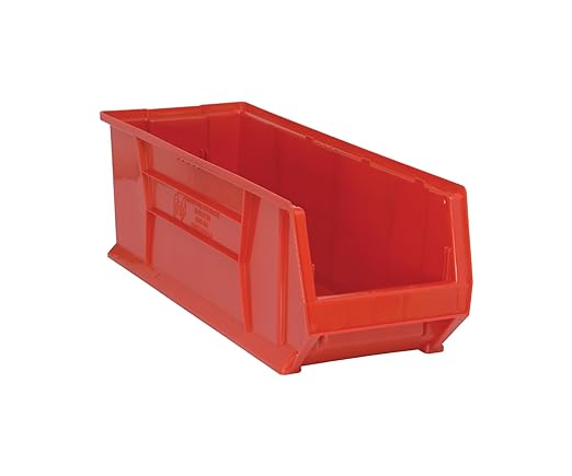 QUANTUM STORAGE SYSTEMS K-QUS973RD-1 Plastic Storage Stacking Hulk Container, 29-7/8" x 11" x 10", Red