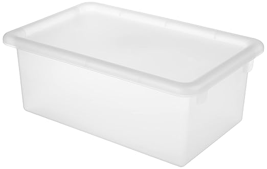 ECR4Kids Cubby Storage Bin with Lid, Multipurpose Organization, Clear, 10-Piece