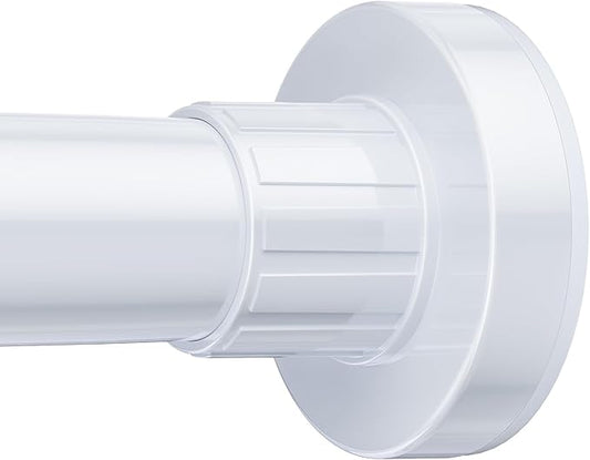 Ausemku Shower Curtain Rod 32-94 Inch Adjustable - 1 Inch Diameter Heavy Duty No drill Spring Tension Shower Rod, Non-Slip Rustproof Telescopic Rod for Bathroom, White