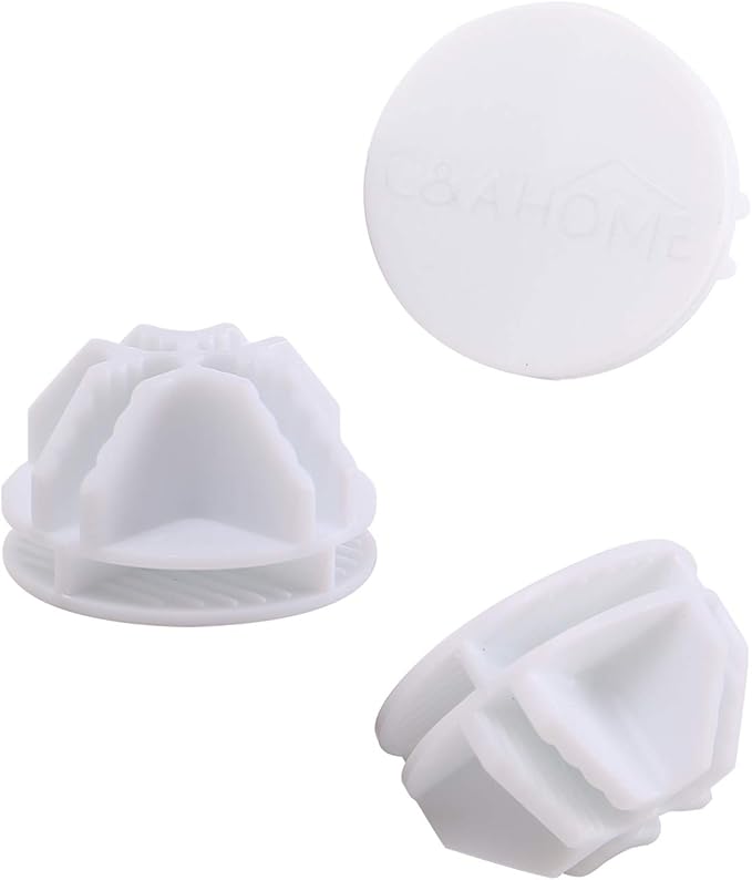 C&AHOME 24pcs Wire Cube Plastic Connectors for Cube Storage Modular Closet Organizer and Metal Grid Shelving Unit White
