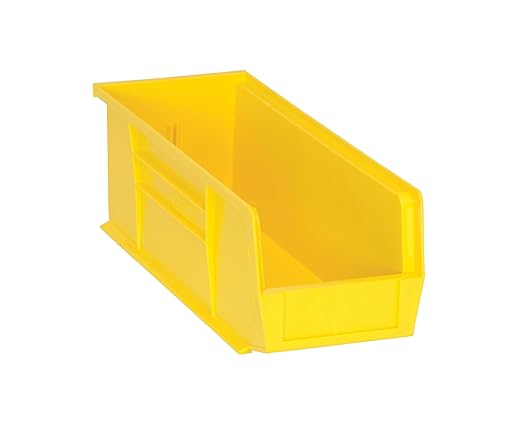 QUANTUM STORAGE SYSTEMS K-QUS234YL-6 6-Pack Ultra-Stack and Hang Bins, 14-3/4" x 5-1/2" x 5", Yellow