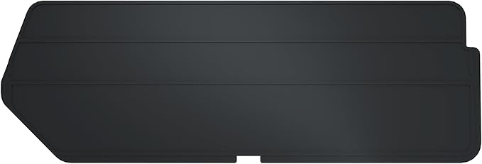 Akro-Mils 40224 Plastic Length Dividers for AkroBins Stackable Storage Bins Model 30224, Custom Storage Inserts for Tools, Crafts & Supplies, 6-Pack, Black