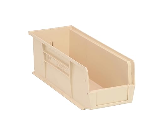 QUANTUM STORAGE SYSTEMS K-QUS234IV-6 6-Pack Ultra-Stack and Hang Bins, 14-3/4" x 5-1/2" x 5", Ivory