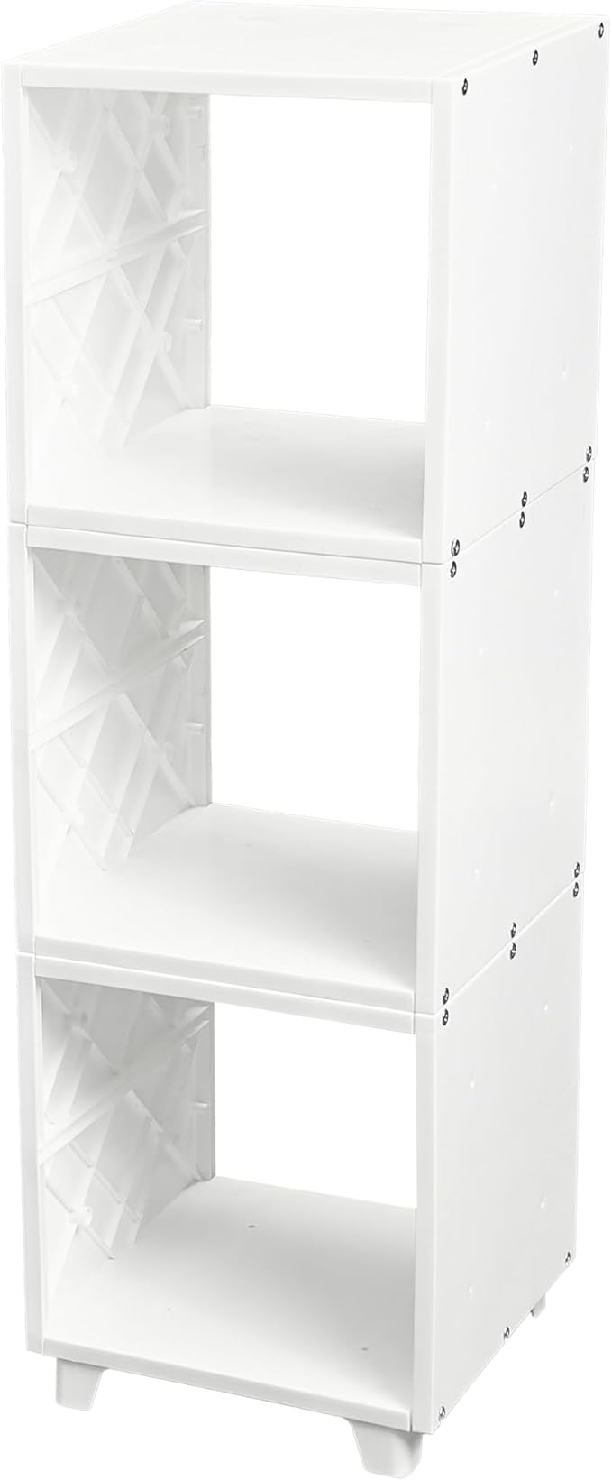 UNiPLAY Modular Cube Storage Organizer – Create Versatile Storage Solutions with Large Capacity Cubes. Perfect for Home, Office, Closet, and School use. Easy Assembly & Cleaning - 4 Piece