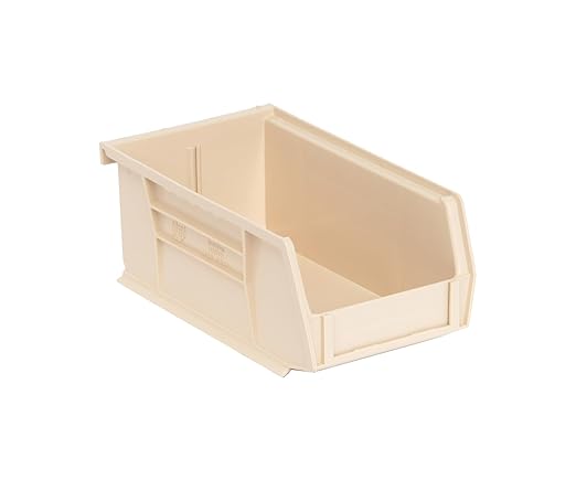 Quantum Storage K-QUS220IV-20 20-Pack Ultra-Stack and Hang Bins, 7-3/8" x 4-1/8" x 3", Ivory