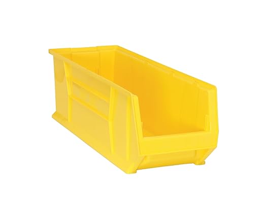 QUANTUM STORAGE SYSTEMS K-QUS973YL-1 Plastic Storage Stacking Hulk Container, 29-7/8" x 11" x 10", Yellow