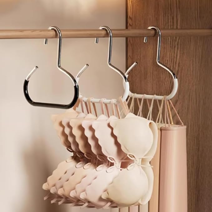 Durable Steel Hangers: Maximize Closet Space with Versatile Storage, Non-Slip Stainless Steel Clothes Rack Organizer for Hats, Ties, Scarves, Clothes (1, Mix)