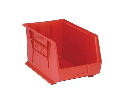 QUANTUM STORAGE SYSTEMS K-QUS260RD-2 2-Pack Ultra-Stack and Hang Bins, 18" x 11" x 10", Red