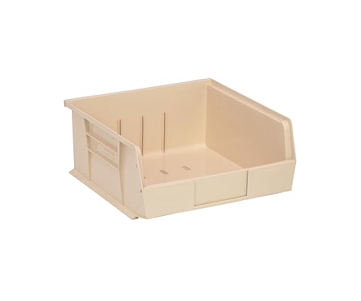 QUANTUM STORAGE SYSTEMS K-QUS235IV-4 4-Pack Ultra-Stack and Hang Bins, 10-7/8 inch x 11 inch x 5 inch, Ivory