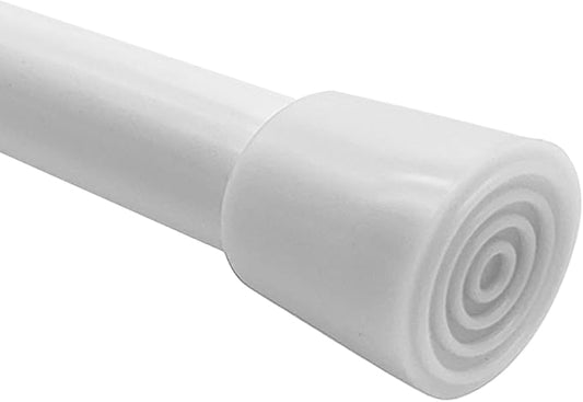 Short Small Spliced Tension Rod 30"-42" Spring Adjustable, No Drilling Extendable Closet Rod for Window Wardrobe Bedroom Doorway Room Divider, White