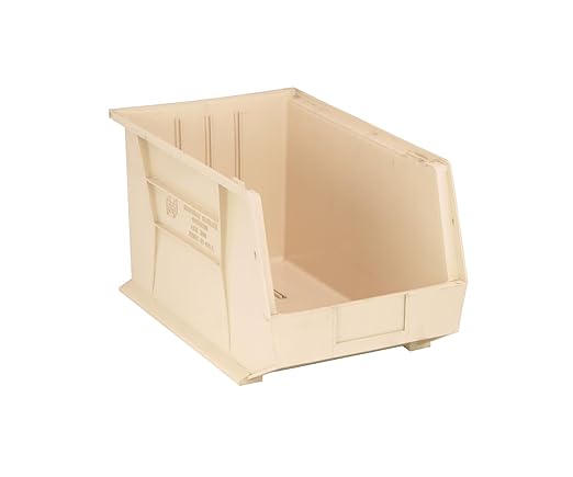 QUANTUM STORAGE SYSTEMS K-QUS260IV-2 2-Pack Ultra-Stack and Hang Bins, 18" x 11" x 10", Ivory
