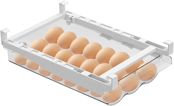 Egg Holder For Refrigerator，Mini Fridge Drawer Organizer Egg Storage Bin Clear Egg Tray Clear Plastic Storage Container