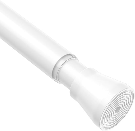 1 Pack Spring Tension Rods 18-26 Inches, 7/8 Inch Diameter White No Drill Spring Loaded Adjustable Extendable, Small Short Tension Curtain Rod for Windows Kitchen Doorway Closet Cupboard