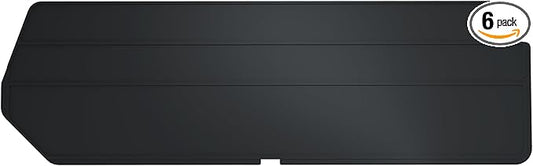 Akro-Mils 40234 Plastic Length Dividers for AkroBins Stackable Storage Bins Model 30234, Custom Storage Inserts for Tools, Crafts & Supplies, 6-Pack, Black