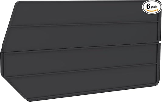 Akro-Mils 40265 Plastic Length Dividers for AkroBins Stackable Storage Bins Model 30265, Custom Storage Inserts for Tools, Crafts & Supplies, 6-Pack, Black