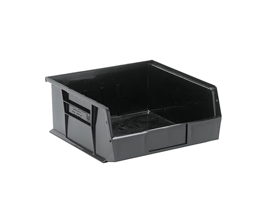 QUANTUM STORAGE SYSTEMS K-QUS235BK-4 4-Pack Ultra-Stack and Hang Bins, 10-7/8" x 11" x 5", Black