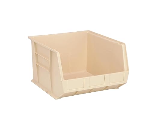 QUANTUM STORAGE SYSTEMS K-QUS270IV-1 Ultra-Stack and Hang Bins, 18" x 16-1/2" x 11", Ivory