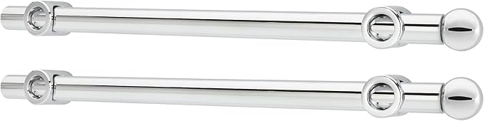 Rev-A-Shelf 14" Pull Out Valet Rod, Extendable Sliding Clothes Storage Hanging Rack with Mounting Hardware, Chrome, CVR-14-CR (2 Pack)