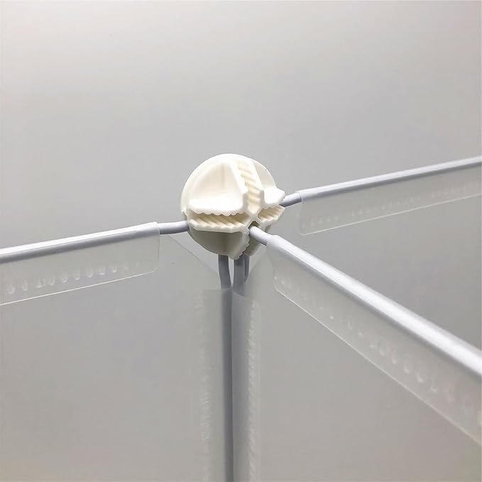 Metal Wire Cube Connectors for Storage Organizer,Durable Plastic Grid Connectors for Modular Shelving Units and Closet Organization Systems (White, 30PCS)