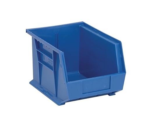 QUANTUM STORAGE SYSTEMS K-QUS239BL-4 4-Pack Ultra-Stack and Hang Bins, 10-3/4" x 8-1/4" x 7", Blue