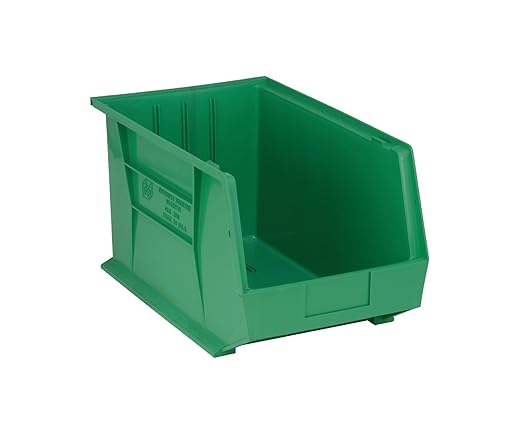 QUANTUM STORAGE SYSTEMS K-QUS260GN-2 2-Pack Ultra-Stack and Hang Bins, 18 inch x 11 inch x 10 inch, Green