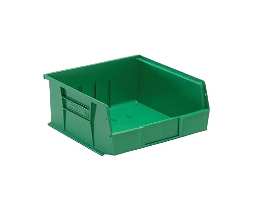 QUANTUM STORAGE SYSTEMS K-QUS235GN-4 4-Pack Ultra-Stack and Hang Bins, 10-7/8 inch x 11 inch x 5 inch, Green