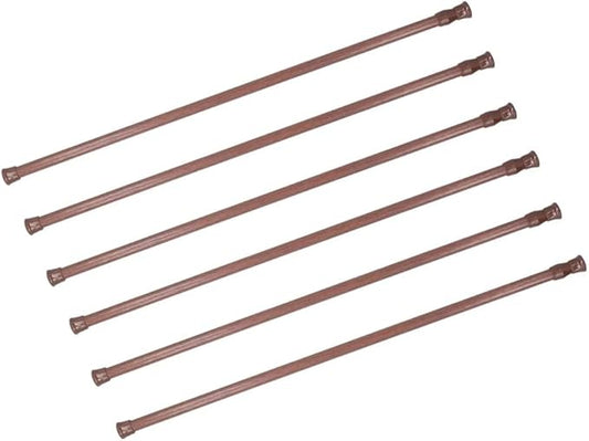 Cupboard Bars Tension Rods, Spring tensions rods Steel Adjustable Tension Curtain Rod shower Rod Closet Rod Window Rods (28-48 inch, Wood Grain)