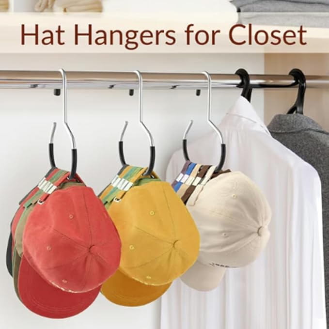 Durable Steel Hangers: Maximize Closet Space with Versatile Storage, Non-Slip Stainless Steel Clothes Rack Organizer for Hats, Ties, Scarves, Clothes (4, White)