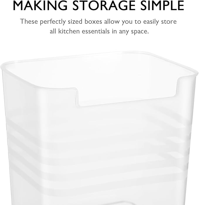 Zerodeko 2-Pack Fridge Side Door Storage Boxes Translucent Refrigerator Organizer Bins for Kitchen Essentials and Condiments Space-Saving Solution