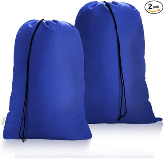 OTraki 24x32 Inch Laundry Bags XL Travel Laundry Bag Machine Washable Dirty Clothes Organizer with Drawstring Closure Heavy Duty Laundry Storage Bags, Drying Do Not Exceed 176℉ Blue