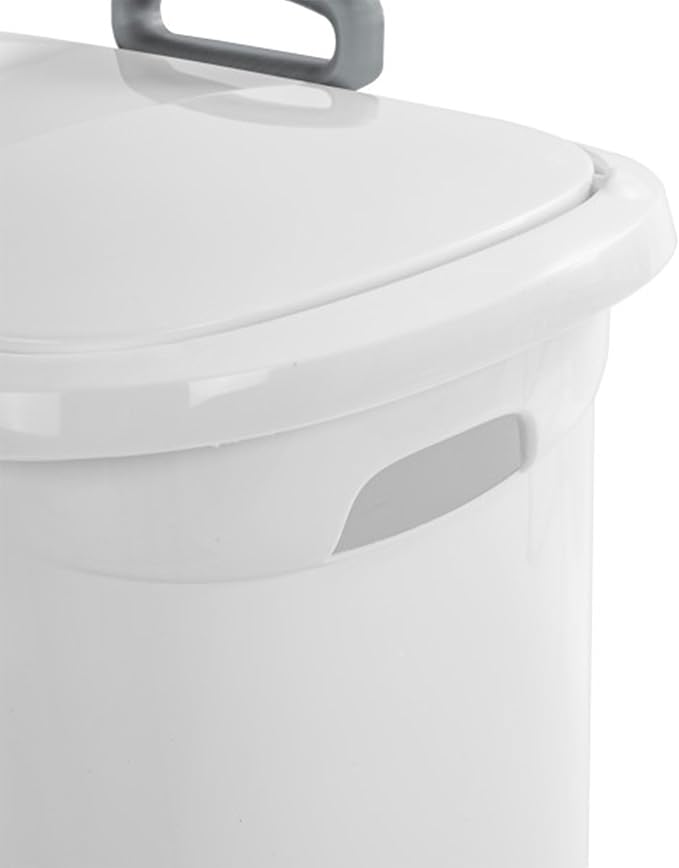 Sterilite 3 pack Ultra Wheeled Hamper, Laundry Basket w/Flip-Top Lid & Retractable Handle - Plastic Rolling Clothes Storage Cart with Ventilated Holes for Home, Apartment or Dorm