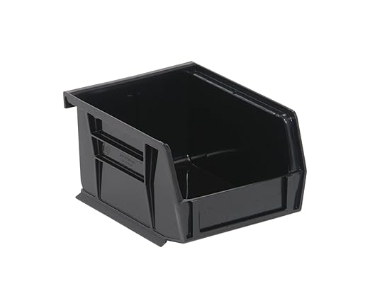 QUANTUM STORAGE SYSTEMS K-QUS210CO-8 8-Pack Ultra-Stack and Hang Bins, 5-3/8" x 4-1/8" x 3", Black Conductive