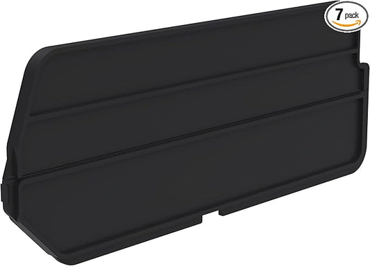 Akro-Mils 40220 Plastic Length Dividers for AkroBins Stackable Storage Bins Model 30220, Custom Storage Inserts for Tools, Crafts & Supplies, 6-Pack, Black