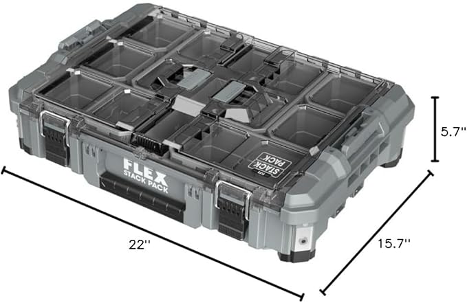 FLEX STACK PACK Storage System Organizer Box - FS1301