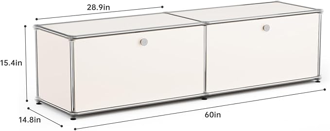 Modern Storage Cabinet Pantry Cabinet Versatile Free-Standing Organizer for Kitchen, Home, Office, Garage (White B)